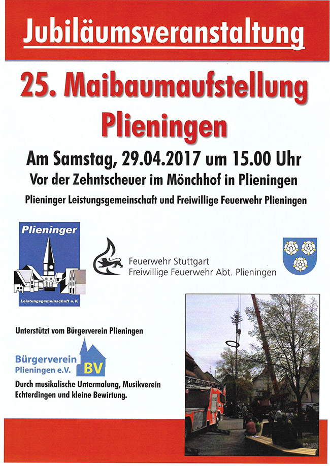 25. Maibaumaufstellung in Plieningen